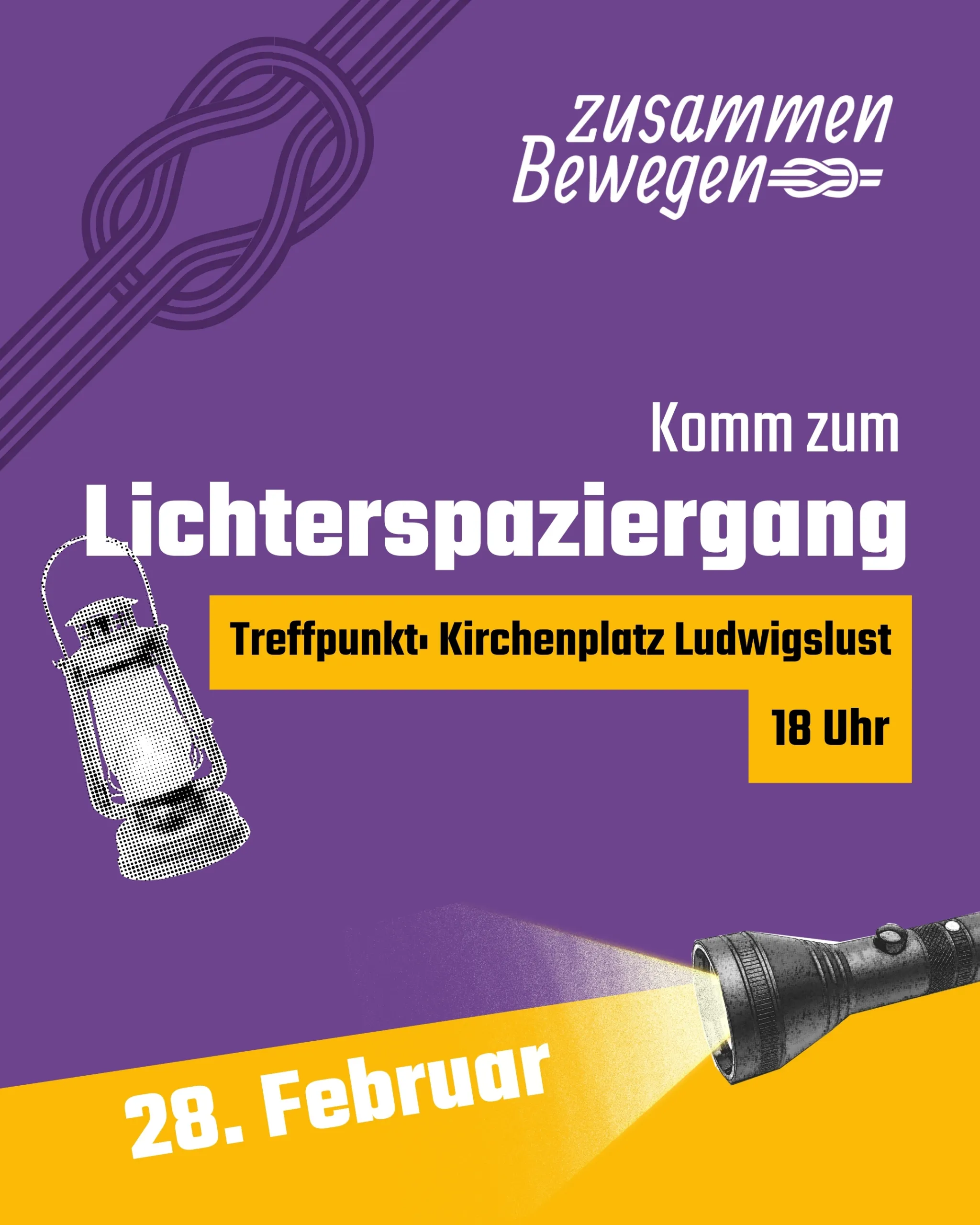 Flyer Lichterspaziergang Ludwigslust