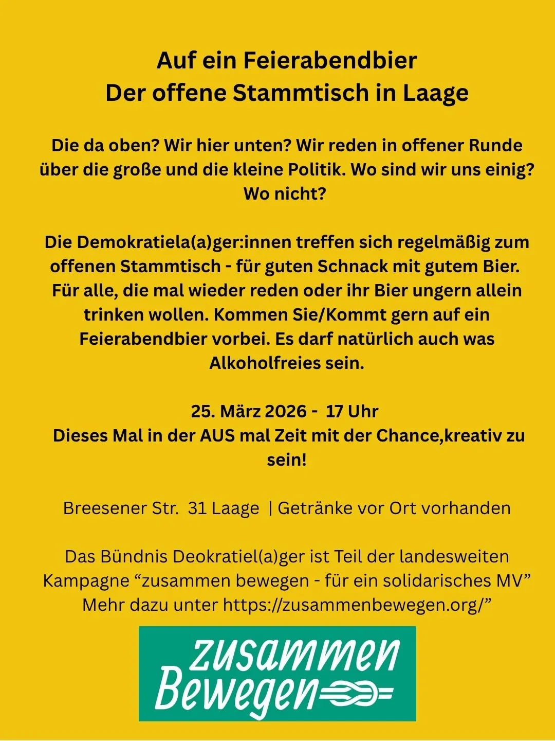 Feierabendbier in Laage